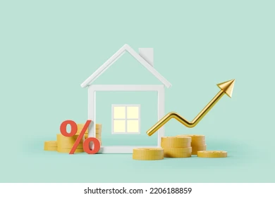 real-estate-gold-coins-rising-260nw-2206188859